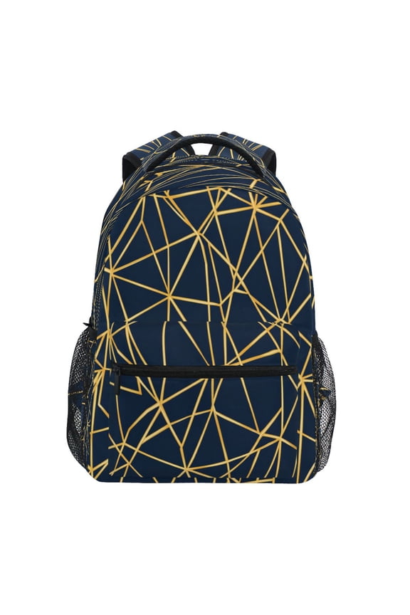 Geometric Star Pattern Stylish Large Backpack 15L Self-Standing Durable Twill for School, Office and Travel Use