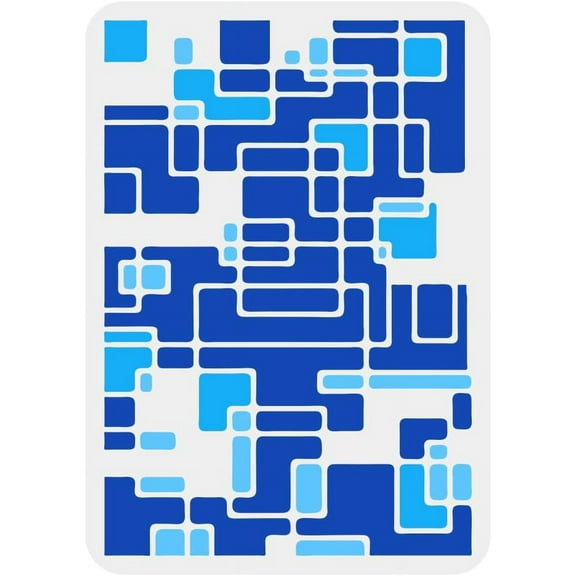 Geometric Stencils 12x8" Abstract Block Painting Templates Reusable Wall Art Stencils Template for Scrapbooking oto Album Floor Furniture Wall Decor
