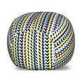 thumbnail image 1 of Geometric Storage Toy Bag Chair, Abstract Continuous Pattern of Colorful Retro Funky Herringbone Zigzags Print, Stuffed Animal Organizer Washable Bag, Small Size, Multicolor, by Ambesonne, 1 of 3