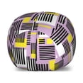 thumbnail image 1 of Geometric Storage Toy Bag Chair, Abstract Modern Pattern with Grunge Stripes and Squares, Stuffed Animal Organizer Washable Bag, Large Size, Lilac Charcoal Grey, by Ambesonne, 1 of 3