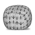 thumbnail image 1 of Geometric Storage Toy Bag Chair, Abstract Tiling Illustration with Wavy Lines Forming Curves Monochrome Optical, Stuffed Animal Organizer Washable Bag, Large Size, Black White, by Ambesonne, 1 of 3