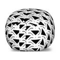 thumbnail image 1 of Geometric Storage Toy Bag Chair, Abstract Triangles Modern Symmetry Layout Repetitive Pattern Print, Stuffed Animal Organizer Washable Bag, Large Size, Charcoal Grey and White, by Ambesonne, 1 of 3