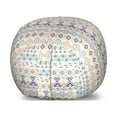 thumbnail image 1 of Geometric Storage Toy Bag Chair, Aztec Motifs Triangles Squares Folk Inspiration Tribal Image, Stuffed Animal Organizer Washable Bag, Small Size, Mint Dark Blue Peach, by Ambesonne, 1 of 3