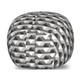thumbnail image 1 of Geometric Storage Toy Bag Chair, Concrete Geometric Patterns with Odd Minimalist Linked Shapes Image Print, Stuffed Animal Organizer Washable Bag, Small Size, Grey Black White, by Ambesonne, 1 of 3