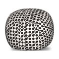 thumbnail image 1 of Geometric Storage Toy Bag Chair, Diagonal Rounded Circles Pattern Wavy Random Lines Motif Monochrome Modern, Stuffed Animal Organizer Washable Bag, Large Size, Black Off White, by Ambesonne, 1 of 3