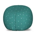 thumbnail image 1 of Geometric Storage Toy Bag Chair, Eastern Style Interlaced Moroccan Style Ornament Image, Stuffed Animal Organizer Washable Bag, Large Size, Night Blue Sea Green, by Ambesonne, 1 of 3