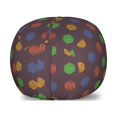 thumbnail image 1 of Geometric Storage Toy Bag Chair, Groovy Hand Drawn Doodle Hexagons with Sketch Effects Colorful Pattern, Stuffed Animal Organizer Washable Bag, Large Size, Multicolor, by Ambesonne, 1 of 3