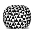 thumbnail image 1 of Geometric Storage Toy Bag Chair, Grunge Style Continuing Triangular Scattered on a Plain Background, Stuffed Animal Organizer Washable Bag, Small Size, Charcoal Grey and White, by Ambesonne, 1 of 3