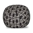 thumbnail image 1 of Geometric Storage Toy Bag Chair, Monochrome Abstract Lattice Pattern of Geometrical Striped Rectangle Blocks, Stuffed Animal Organizer Washable Bag, Small Size, Black and White, by Ambesonne, 1 of 3