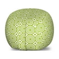 thumbnail image 1 of Geometric Storage Toy Bag Chair, Monochrome Quirky Pattern with Concentric Circles Vortex Whirlpool Motif, Stuffed Animal Organizer Washable Bag, Large Size, Apple Green White, by Ambesonne, 1 of 3