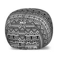 thumbnail image 1 of Geometric Storage Toy Bag Chair, Monochrome Style Composition of Various Shapes Zigzags and Stripes, Stuffed Animal Organizer Washable Bag, Small Size, Charcoal Grey and White, by Ambesonne, 1 of 3