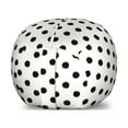 thumbnail image 1 of Geometric Storage Toy Bag Chair, Old Fashion Large Polka Dots Spots with Modern Digital Effects Minimalist Design, Stuffed Animal Organizer Washable Bag, Large Size, Black White, by Ambesonne, 1 of 3