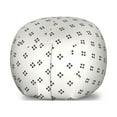 thumbnail image 1 of Geometric Storage Toy Bag Chair, Pale Grey Backdrop Modern Geometrical Contemporary Image with Dots Print, Stuffed Animal Organizer Washable Bag, Large Size, Black and White, by Ambesonne, 1 of 3