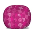 thumbnail image 1 of Geometric Storage Toy Bag Chair, Pink Tones Design Diagonal Squares in Symmetric Warm Colored Repetition, Stuffed Animal Organizer Washable Bag, Large Size, Magenta Pale Pink, by Ambesonne, 1 of 3