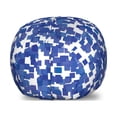 thumbnail image 1 of Geometric Storage Toy Bag Chair, Scattered Monotone Squares on a Plain Background Surreal Modern Feels, Stuffed Animal Organizer Washable Bag, Large Size, Violet Blue and White, by Ambesonne, 1 of 3