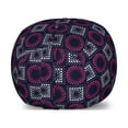 thumbnail image 1 of Geometric Storage Toy Bag Chair, Squares and Circles with Big and Little Dots Doodle Style Composition, Stuffed Animal Organizer Washable Bag, Large Size, Indigo Pink Pale Grey, by Ambesonne, 1 of 3