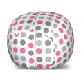 thumbnail image 1 of Geometric Storage Toy Bag Chair, Traditional Retro Polka Dots Design European Ancestral Motif Pastel Colors, Stuffed Animal Organizer Washable Bag, Large Size, White Grey Pink, by Ambesonne, 1 of 3