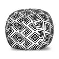 thumbnail image 1 of Geometric Storage Toy Bag Chair, Tribal Pattern Aztec Civilization Inspired Digital Art Monochrome Americas, Stuffed Animal Organizer Washable Bag, Large Size, Black White, by Ambesonne, 1 of 3