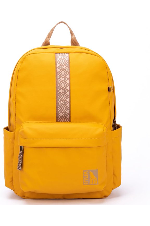 Geometric Stripe Laptop Backpack, 13 Inch Water Resistant Backpack for College & Work, Recycled Travel Daypack Made from 24 Plastic Bottles, with Pocket & Luggage Strap, Honeycomb