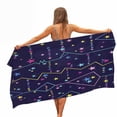 thumbnail image 1 of Geometric Stripe Microfiber Beach Towel Portable Quick Fast Dry Sand Outdoor Travel Camping Swim Blanket Thin Yoga Gym Mat Women, 1 of 5