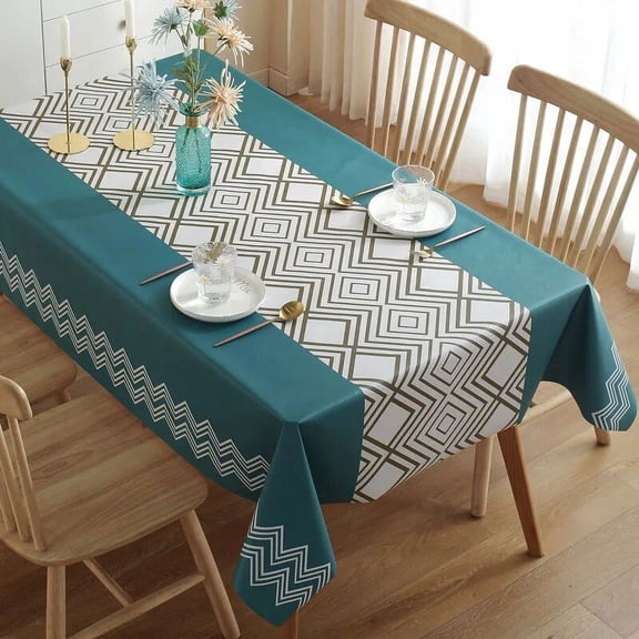 Geometric Striped Tablecloth Party Wedding Tablecloth Decoration Rectangular Waterproof Tablecloth Household Kitchen Accessories
