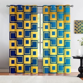 Geometric Stripes Black Out Curtains, Luxury Gold Curtains For Bedroom, Dusty Rose Curtains, Gradient Pink Grommet Curtains For Window Decor Drapes 42"W x 63"L (Pack of 2)