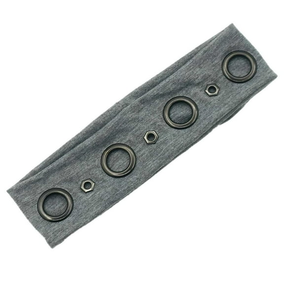 Punk Style Geometric Headband with Shape Metal Flexible Fabric Hair Band for Women Stylish Hair Accessory with Unique Design