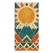 Geometric Sun Mountain Pattern Microfiber Beach Towel Absorbent Compact Towels for Swimming Pool Beach Travel Things for Vacation Essentials Adult Gift,61.4 30.3Inch
