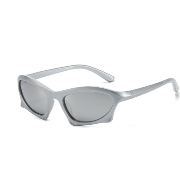Geometric Sunglasses With UV400 Protection Trendy Full Mirror Sun Protection For Driving Travel Sports Outdoor