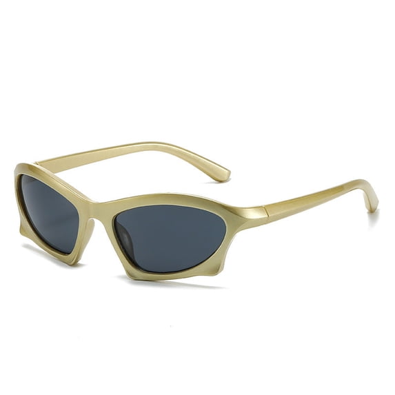 Geometric Sunglasses With UV400 Protection Trendy Full Mirror Sun Protection For Driving Travel Sports Outdoor