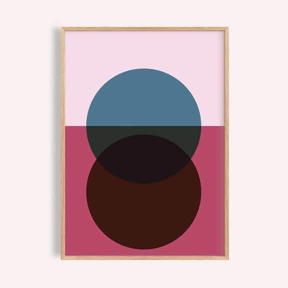 Geometric Sunrise Sunset Poster, Stretched Canvas 16x20in