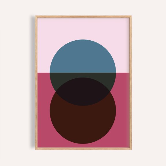 Geometric Sunrise Sunset Poster, Unframed Paper Poster 8x10in