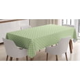 thumbnail image 1 of Geometric Tablecloth, Pastel Monochrome Traditional Style Quatrefoil Shapes in Continuous Pattern, Rectangle Satin Table Cover Accent for Dining Room and Kitchen, 60" X 90", Pastel Green, by Ambesonne, 1 of 2