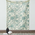 thumbnail image 1 of Geometric Tapestry, Big Small Circles Pale Tones Lattice Pattern in Abstract Modern Artwork, Wall Hanging for Bedroom Living Room Dorm Decor, 40W X 60L Inches, Beige Pale Teal, by Ambesonne, 1 of 5