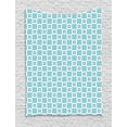 thumbnail image 1 of Geometric Tapestry, Continuous Nested Squares Design Pattern with Retro Influences, Wall Hanging for Bedroom Living Room Dorm Decor, 60"W X 80"L, Seafoam Dark Sky Blue White, by Ambesonne, 1 of 2
