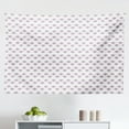 thumbnail image 1 of Geometric Tapestry, Monochrome Illustration Abstract Concentric and Different Hexagons Pattern, Fabric Wall Hanging Decor for Bedroom Living Room Dorm, 2 Sizes, Dust and White, by Ambesonne, 1 of 1
