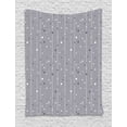 thumbnail image 1 of Geometric Tapestry, Polka Dots Connected with Thin Vertical Stripes, Wall Hanging for Bedroom Living Room Dorm Decor, 60W X 80L Inches, Pale Taupe Dimgray Charcoal Grey and White, by Ambesonne, 1 of 2