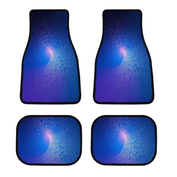 Geometric Textures Universal Car Foot Mat Set of 4, Floor Mats for Cars Anime Car Floor Mats 4 Pieces Set Floor Liner Car Accessories Automotive Decoration