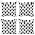 thumbnail image 1 of Ambesonne Geometric Throw Pillow Cover 4 Pack, Modern Abstract Triangles, 18", Charcoal Grey and White, 1 of 2