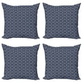 thumbnail image 1 of Ambesonne Geometric Throw Pillow Cover 4 Pack, Repeating Pattern Retro, 18", Multicolor, 1 of 2
