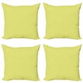 thumbnail image 1 of Geometric Throw Pillow Cushion Case Pack of 4, Interlocking Rhombuses Triangles Squares Modern Composition, Modern Accent Double-Sided Print, 4 Sizes, Yellow Dark Coral, by Ambesonne, 1 of 2