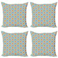 thumbnail image 1 of Ambesonne Geometric Throw Pillow Cover 4 Pack, Rainbow Color Circles, 20", Multicolor, 1 of 2
