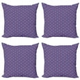 thumbnail image 1 of Ambesonne Geometric Throw Pillow Cover 4 Pack, Abstract Retro Rounds, 16", Dark Violet Multicolor, 1 of 2