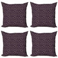 thumbnail image 1 of Geometric Throw Pillow Cushion Case Pack of 4, Tiny Leaves and Blueberries Forming Whirpool Pattern, Modern Accent Double-Sided Print, 4 Sizes, Avocado Green Lavender, by Ambesonne, 1 of 2