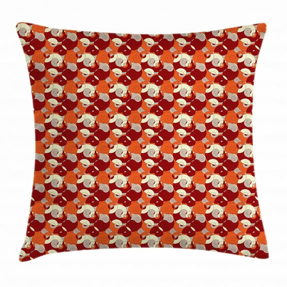 Geometric Throw Pillow Cushion Cover, Abstract Colorful Spirals Lines Hypnotic Vortex Ornamental Design Tribal Pattern, Decorative Square Accent Pillow Case, 16 X 16 Inches, Multicolor, by Ambesonne