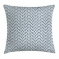 thumbnail image 1 of Geometric Throw Pillow Cushion Cover, Diagonal Entwined Nested Squares Pattern Classical Repeating Design, Decorative Square Accent Pillow Case, 24 X 24 Inches, Slate Blue Blue White, by Ambesonne, 1 of 2