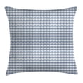 thumbnail image 1 of Geometric Throw Pillow Cushion Cover, Diamond Line Pattern with Vertical Lines and Squares Modern Symmetric, Decorative Square Accent Pillow Case, 20 X 20 Inches, Blue Slate Blue White, by Ambesonne, 1 of 2