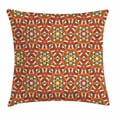 thumbnail image 1 of Geometric Throw Pillow Cushion Cover, Ethnic Traditional Damask Pattern Abstract Retro Symmetrical Oriental Design, Decorative Square Accent Pillow Case, 18 X 18 Inches, Multicolor, by Ambesonne, 1 of 2