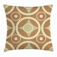 thumbnail image 1 of Geometric Throw Pillow Cushion Cover, Graphic Retro Pattern with Intersected Contrast Circles in Symmetrical Harmony, Decorative Square Accent Pillow Case, 24 X 24 Inches, Multicolor, by Ambesonne, 1 of 2