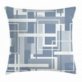 thumbnail image 1 of Geometric Throw Pillow Cushion Cover, Minimalist Futuristic Digital Bars Stripes Hightech Style Illustration, Decorative Square Accent Pillow Case, 16 X 16 Inches, Cadet Blue Grey White, by Ambesonne, 1 of 2